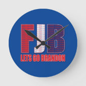 FJB、Let Go Brandon ラウンド壁時計 (正面)