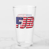 FJB Let's Go Brandonアンチジョーおもしろいバイデン氏ビール タンブラーグラス (正面)