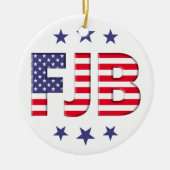 FJB Let's Go Brandonアンチジョーおもしろいバイデン氏 セラミックオーナメント (正面)