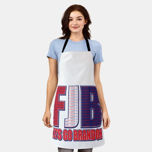 FJB Lets Go Brandon エプロン (着用した状態)