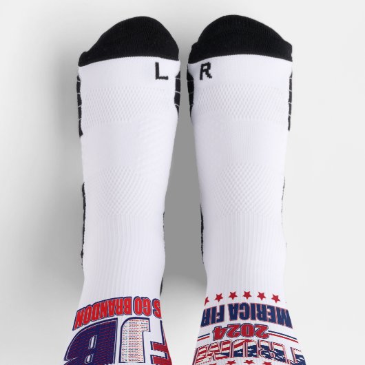 FJB Lets Go Brandon ソックス (上部)