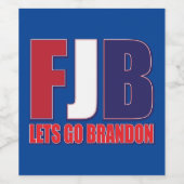 FJB Lets Go Brandon ワインラベル (シングルラベル)