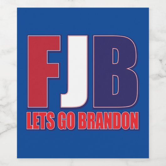 FJB Lets Go Brandon ワインラベル (シングルラベル)