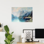 Fjord in Norway 絵画's by Lev Lagorio ポスター (ホームオフィス)