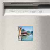 Fjrlandの村、ノルウェーの正方形の文字 マグネット (インサイチュ (食洗機))