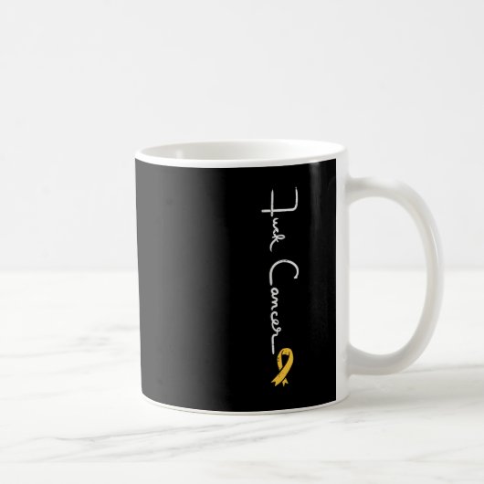 Fk小児癌リボン認識度サポート男性W コーヒーマグカップ (右)