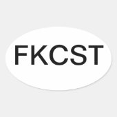FKCST 楕円形シール (正面)