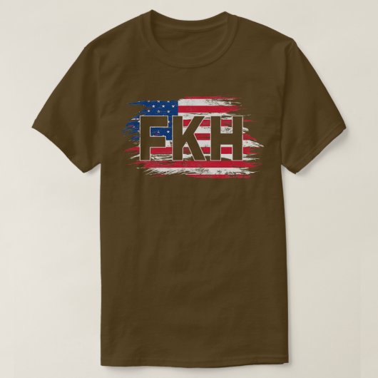 FKHアメリカ国旗Fカマラ Tシャツ (デザイン正面)