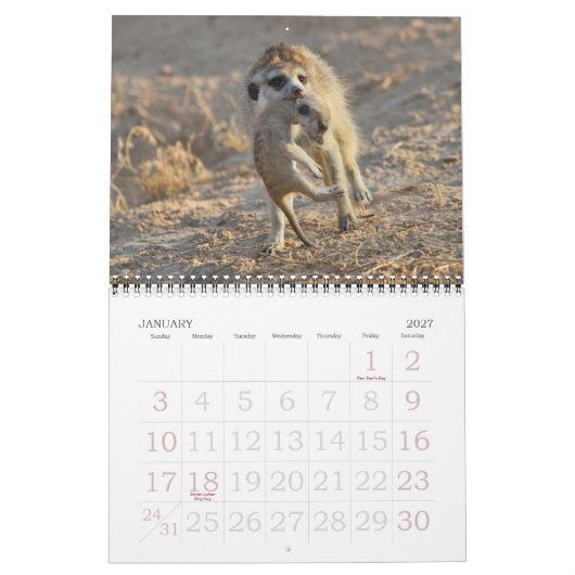 FKMP Meerkats 2013のカレンダー カレンダー (1月 2027)