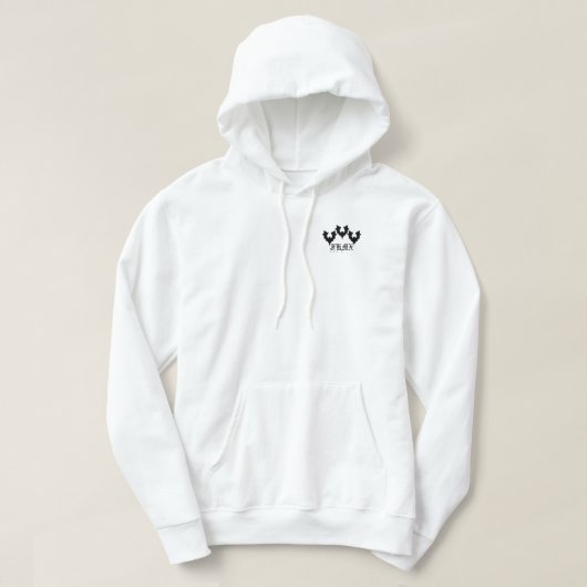 FKMXこうもりフード付きスウェットシャツ パーカ (デザイン正面)