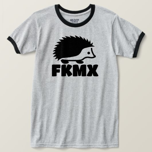 FKMX ハリネズミ リンガー Tシャツ (デザイン正面)