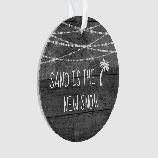 FLの素朴耐候木材初めてのクリスマス オーナメント (正面)