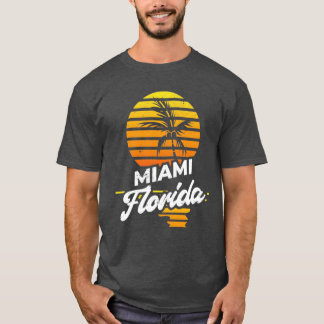 FLマイアミサマーバケーションパームツリーズフロリダレトロ Tシャツ