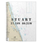 FL緯度経度グラフ航海の(Stuart FL Latitude経度表) ノートブック (正面)