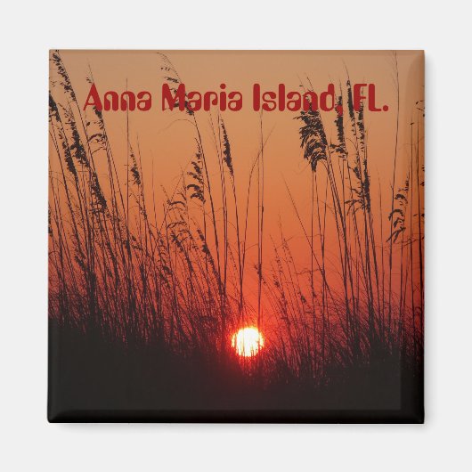 FL.アンナ・マリア島の夕日 マグネット (正面)