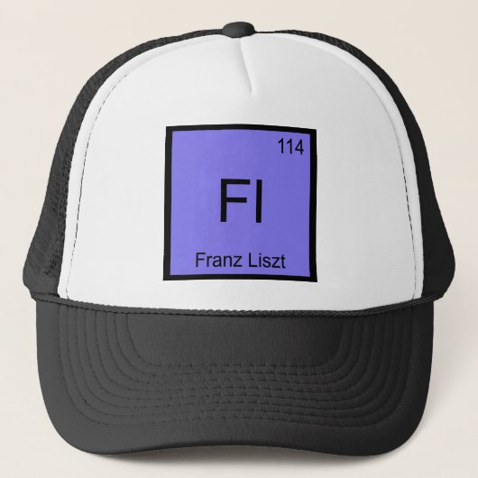 Fl - フランツ・リスト 化学元素記号 作曲家 キャップ (正面)