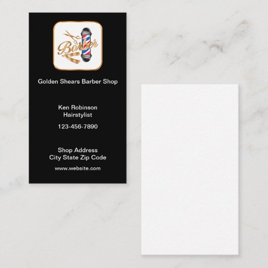 Flaappppppppppp予算理容師ショップの名刺 名刺 (正面/裏面)
