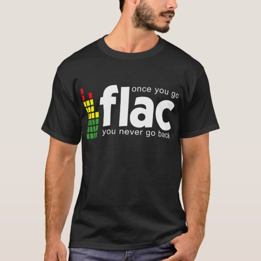 FLAC行けば Tシャツ (正面)