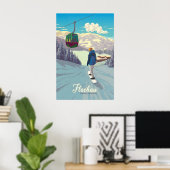 Flachau Snowboarding Travel Poster ポスター (ホームオフィス)