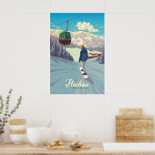 Flachau Snowboarding Travel Poster ポスター (キッチン)