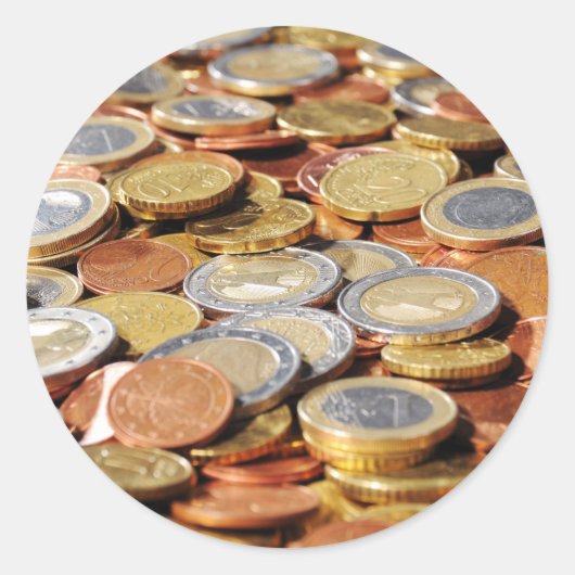 Fläche aus Euromünzen ラウンドシール (正面)