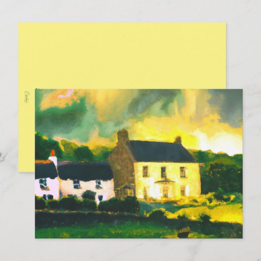 Flache Feiertagskarte シーズンカード (正面/裏面)