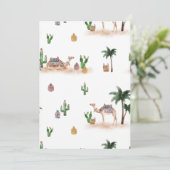 Flache Feiertagskarte Wüsten Kamele シーズンカード (スタンド正面)