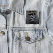 Flachlandgorilla、Gorilla gorilla、 缶バッジ (インサイチュ)