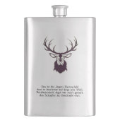 Flachmann mit Hirsch "Leitspruch" / Hip flask deer フラスク (正面)