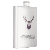 Flachmann mit Hirsch "Leitspruch" / Hip flask deer フラスク (右)