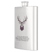 Flachmann mit Hirsch "Leitspruch" / Hip flask deer フラスク (左)