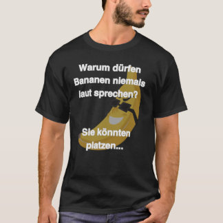 Flachwitz Banane die Platz Comic Design Tシャツ