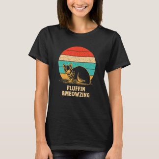 Flaffin Amewizing Cat Mom Positive CatパパPosit Tシャツ