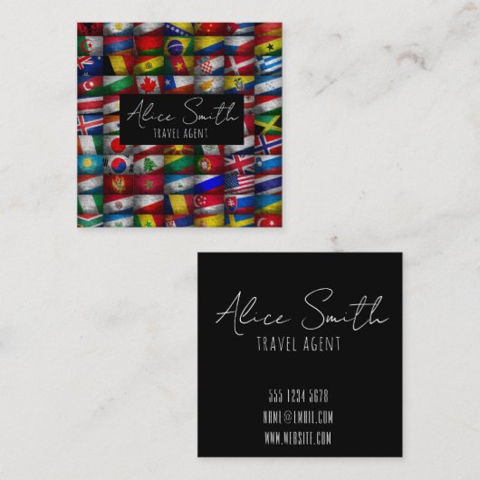 Flagコレクション スクエア名刺 (正面/裏面)