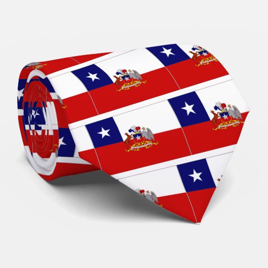 Flagチリの大統領 ネクタイ (ロール)