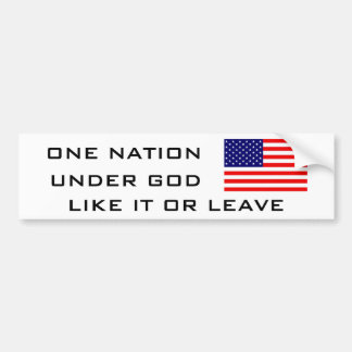 FLAG2の1つの国家、それまたは許可のような神の下で、 バンパーステッカー