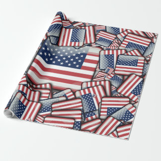 Flag_統一された_州_by_JAMColors ラッピングペーパー