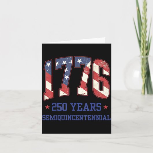 Flag 250 Years 1776-2026 250th Birthday Anniversar カード (正面)