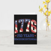 Flag 250 Years 1776-2026 250th Birthday Anniversar カード (黄色い花)