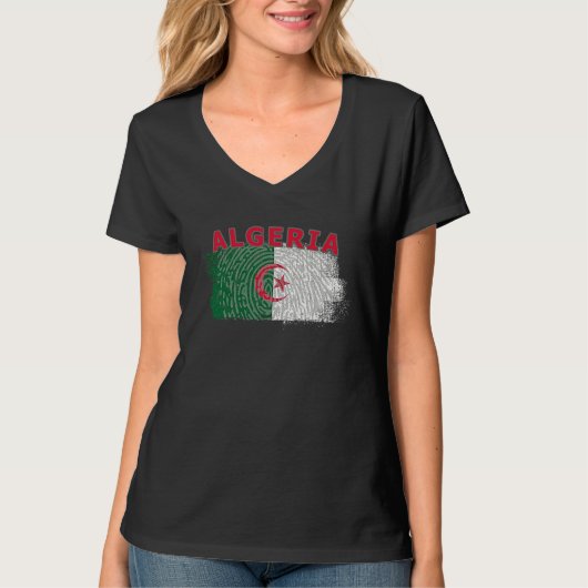 Flag Algeria Nationality State North Africa Tシャツ (正面)