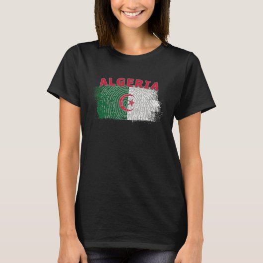 Flag Algeria Nationality State North Africa Tシャツ (正面)
