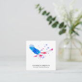 ** Flag American Eagle USA赤白青 スクエア名刺 (スタンド正面)