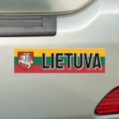 Flag and coat of arms of Lithuania バンパーステッカー (車上)