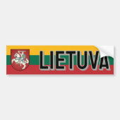 Flag and coat of arms of Lithuania バンパーステッカー (正面)