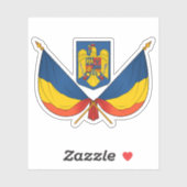 Flag and coat of arms of Romania シール (シート)