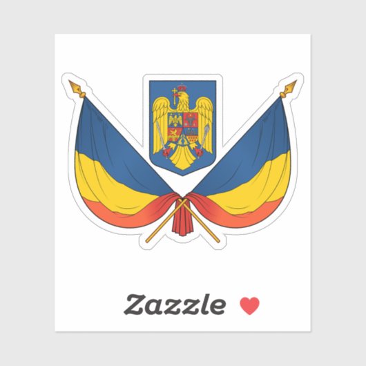 Flag and coat of arms of Romania シール (シート)