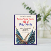 Flag and Eagle 4th of July Family Reunion Party 招待状 (スタンド正面)