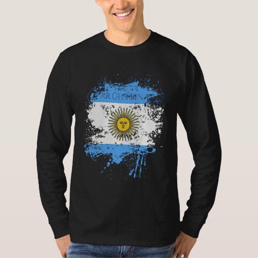 Flag Argentina Nationality State South America Tシャツ (正面)