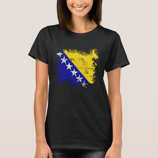 Flag Bosnia Herzegowina Nationality State Origin T Tシャツ (正面)