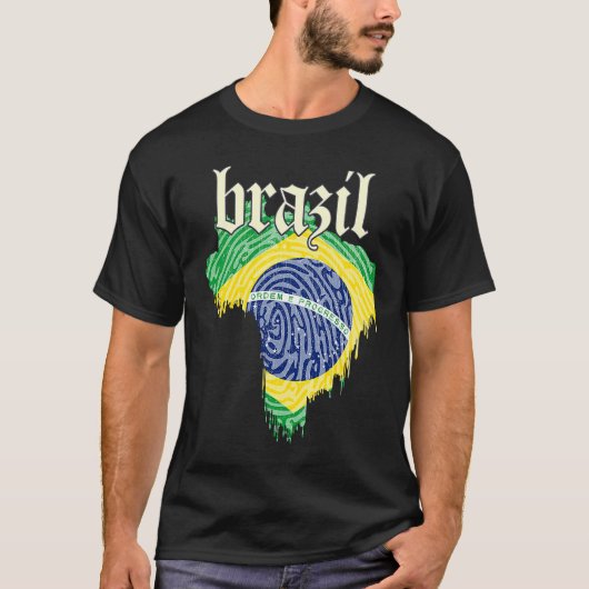 Flag Brazil Nationality State Origin Tシャツ (正面)